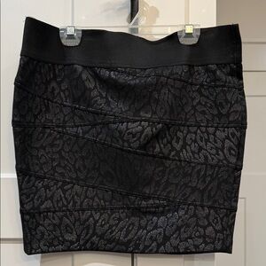 Stoosh Black Leopard Mini Skirt